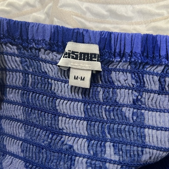 Dark Blue patterned dress, great material and like new condition - Picture 5 of 5